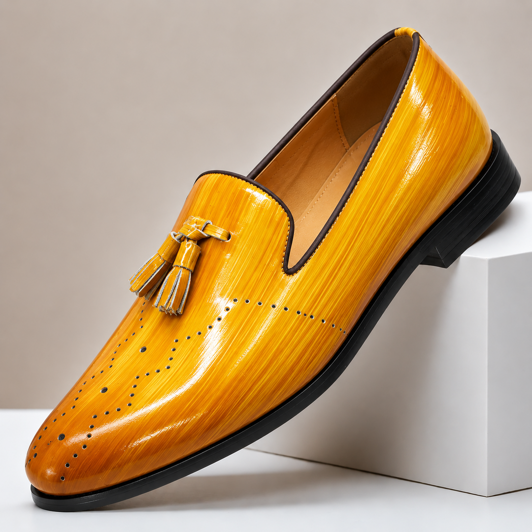 Kalvana Cowhide Leather Loafers