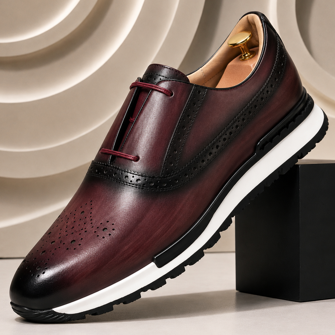 Calvano Cowhide Leather Sneakers