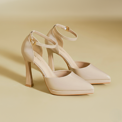 Evette Leather Heels