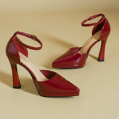 Evette Leather Heels