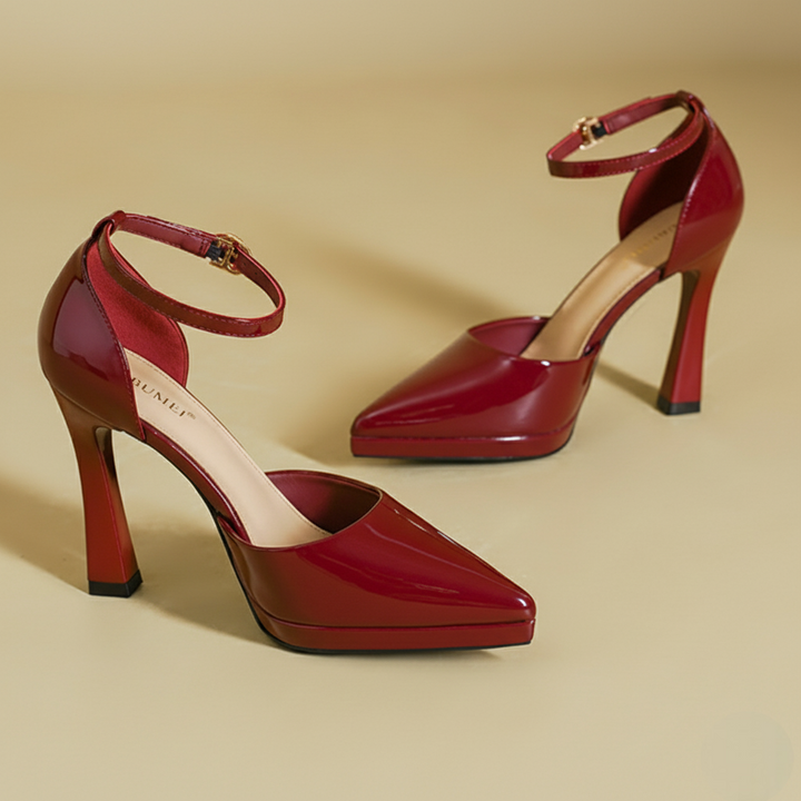 Evette Leather Heels