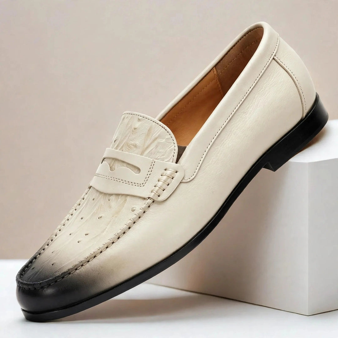 Corvani Cowhide Leather Loafers