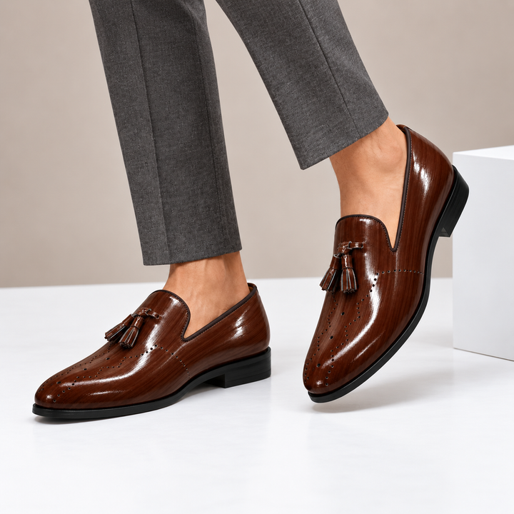 Kalvana Cowhide Leather Loafers