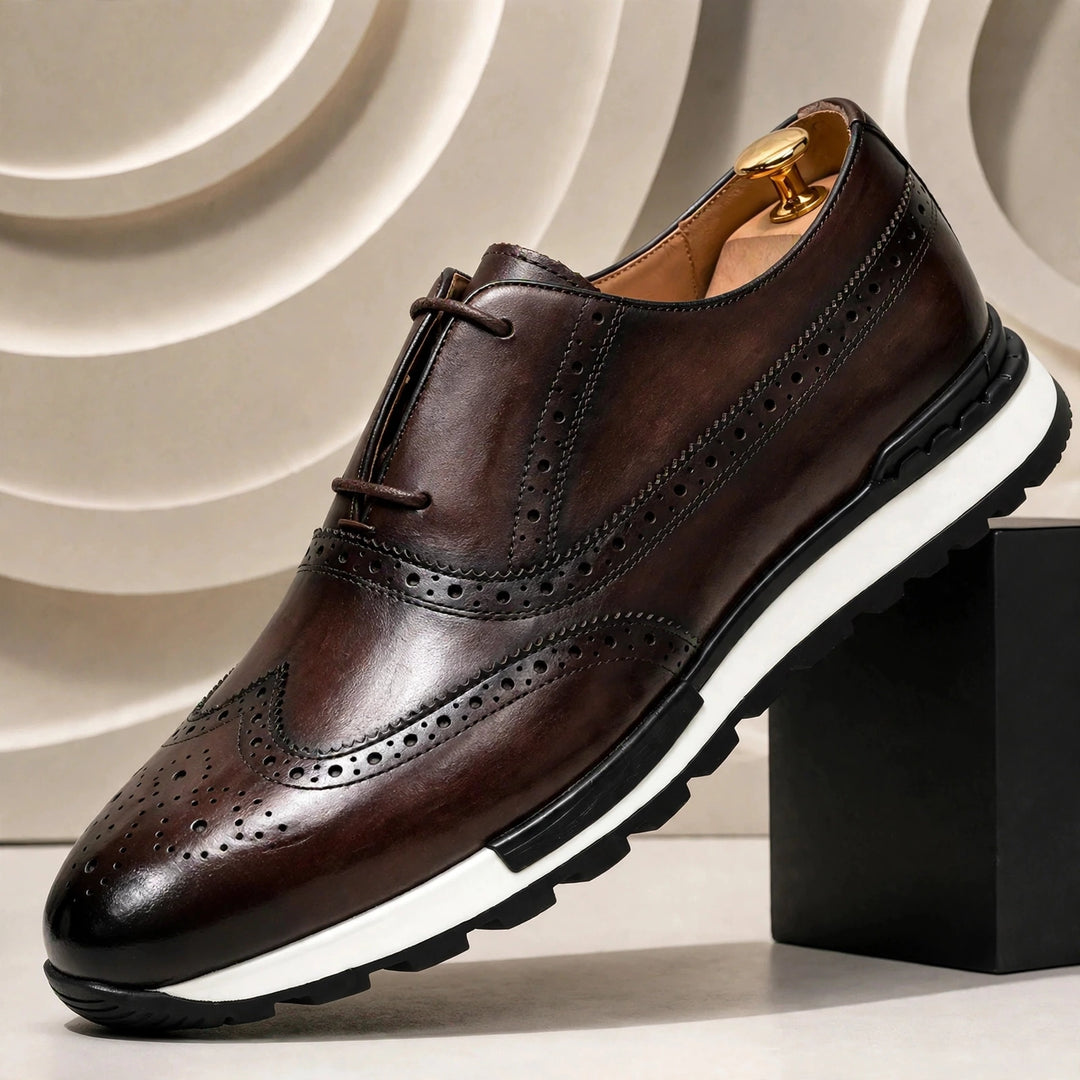 Calvano Cowhide Leather Sneakers