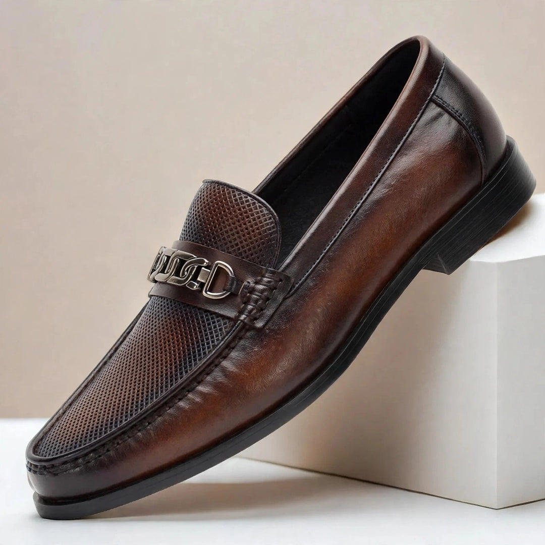 Vatore Cowhide Leather Loafers