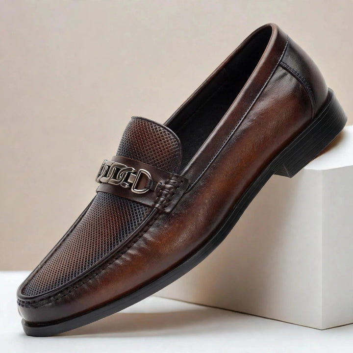 Vatore Cowhide Leather Loafers