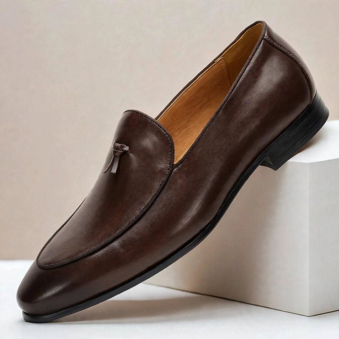 Azura Cowhide Leather Loafers