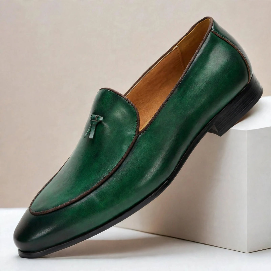 Azura Cowhide Leather Loafers
