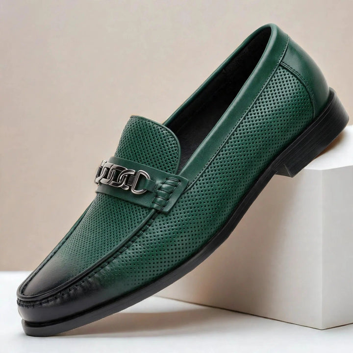 Vatore Cowhide Leather Loafers