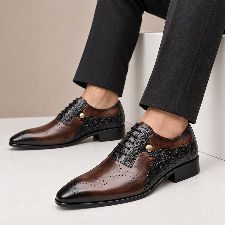 Balerio Cowhide Leather Shoes
