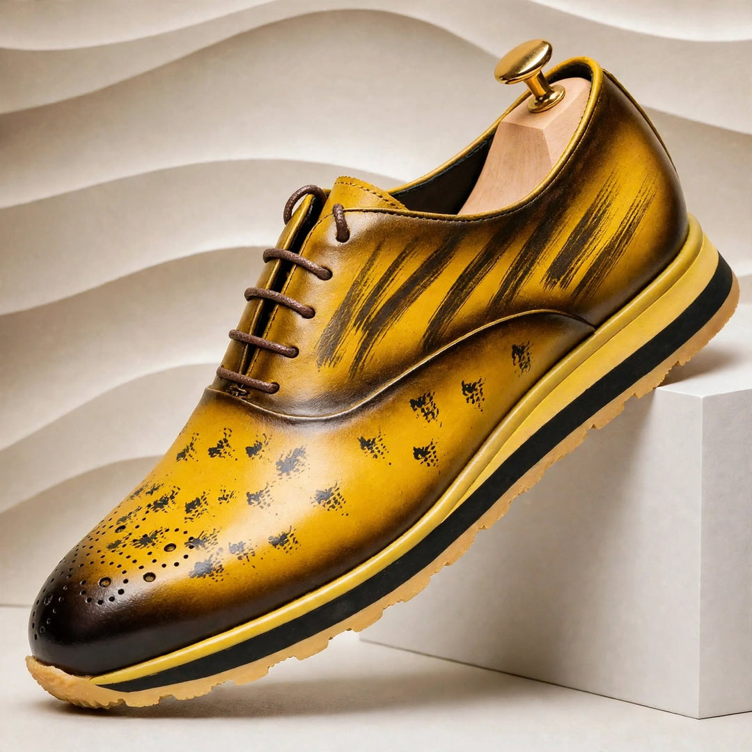 Barciano Cowhide Leather Sneakers