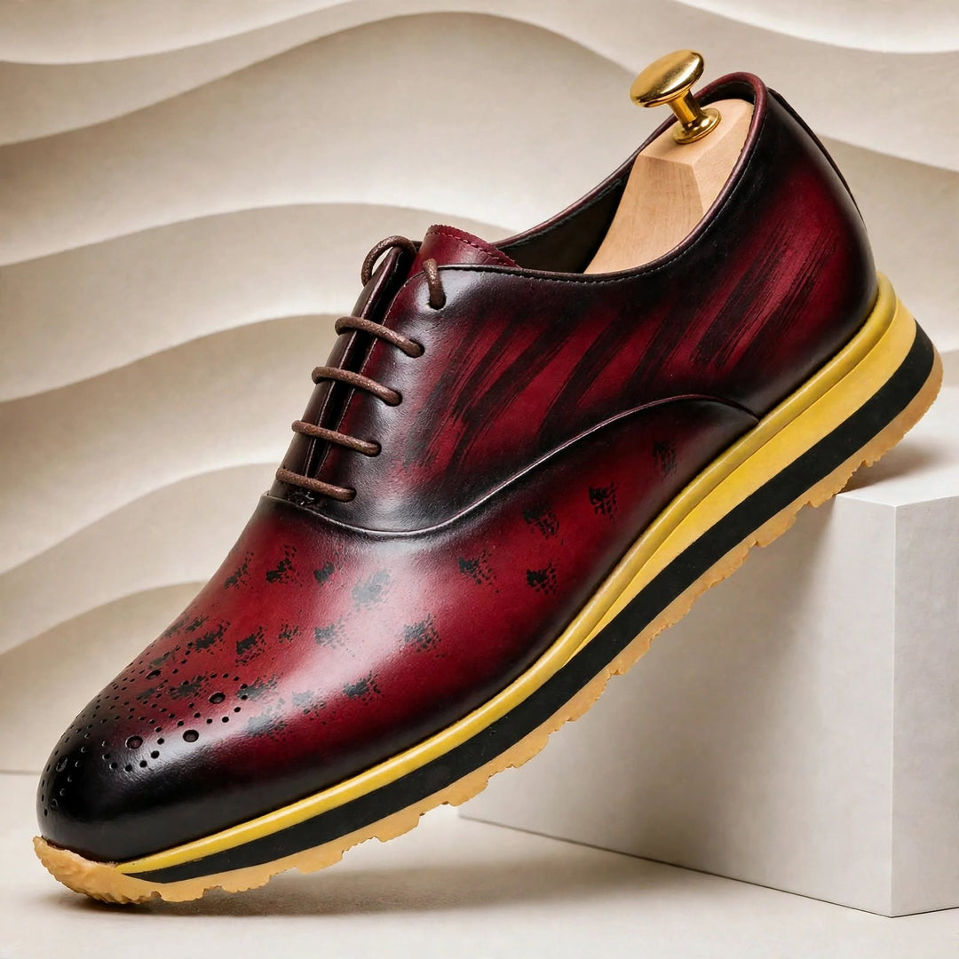 Barciano Cowhide Leather Sneakers