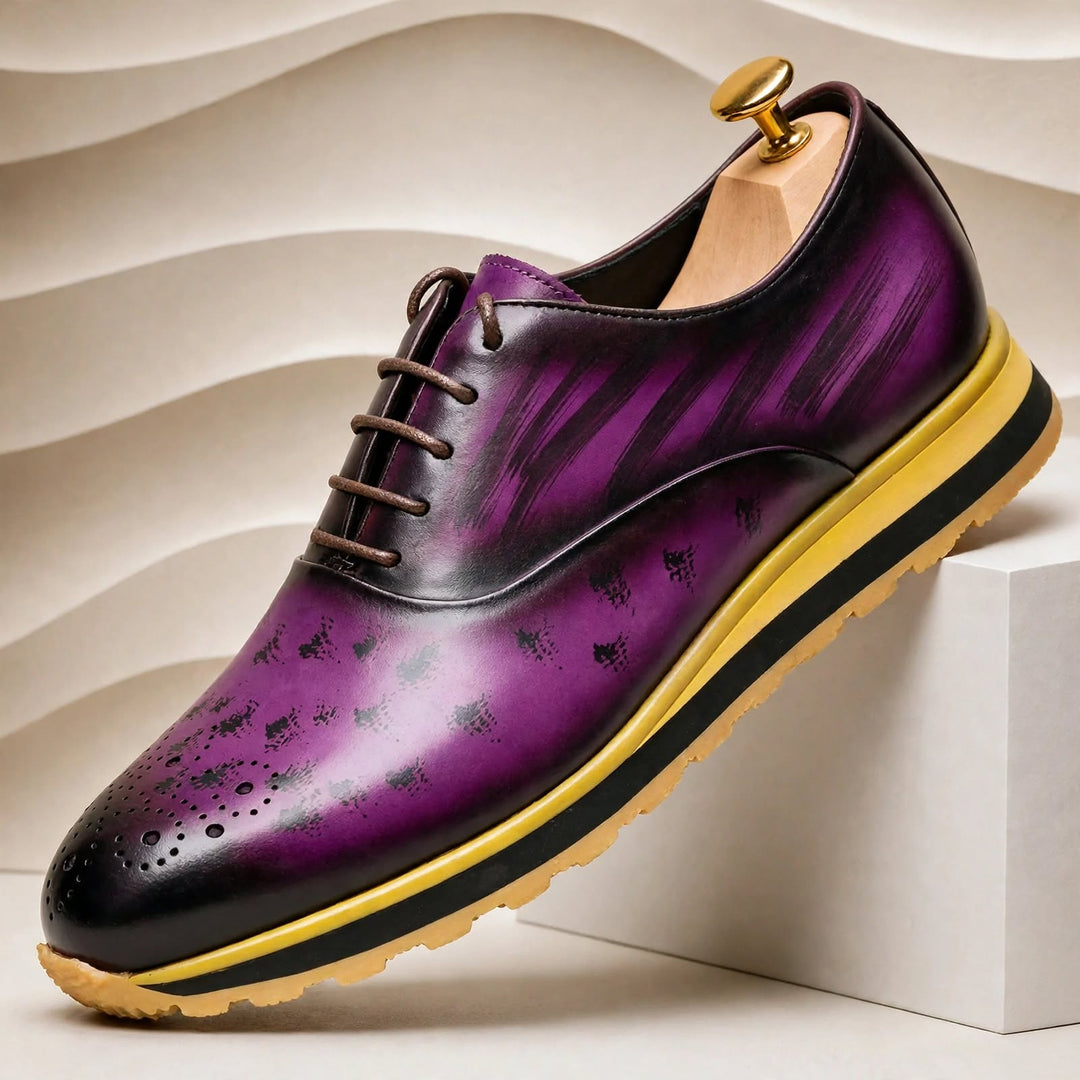 Barciano Cowhide Leather Sneakers