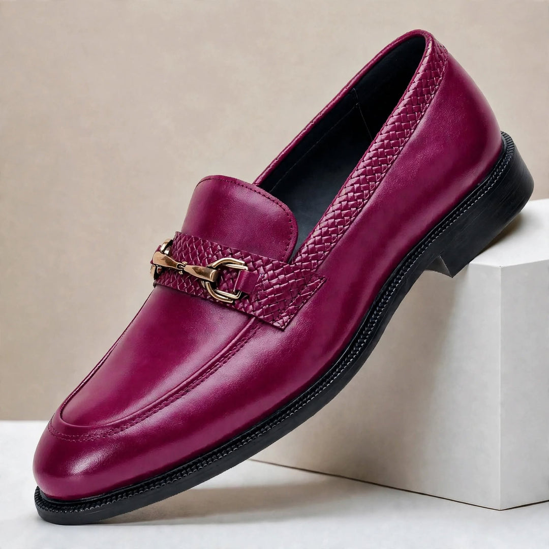 Galenzo Cowhide Leather Loafers