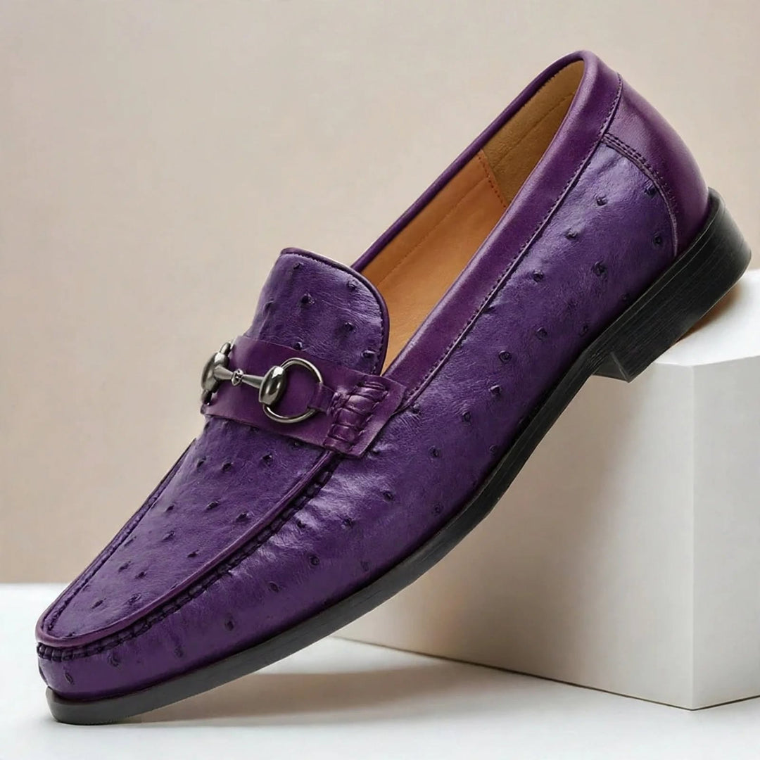 Borvani Cowhide Leather Loafers
