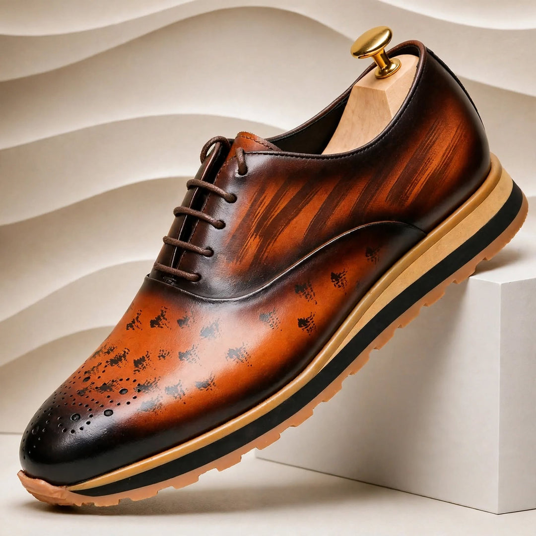 Barciano Cowhide Leather Sneakers