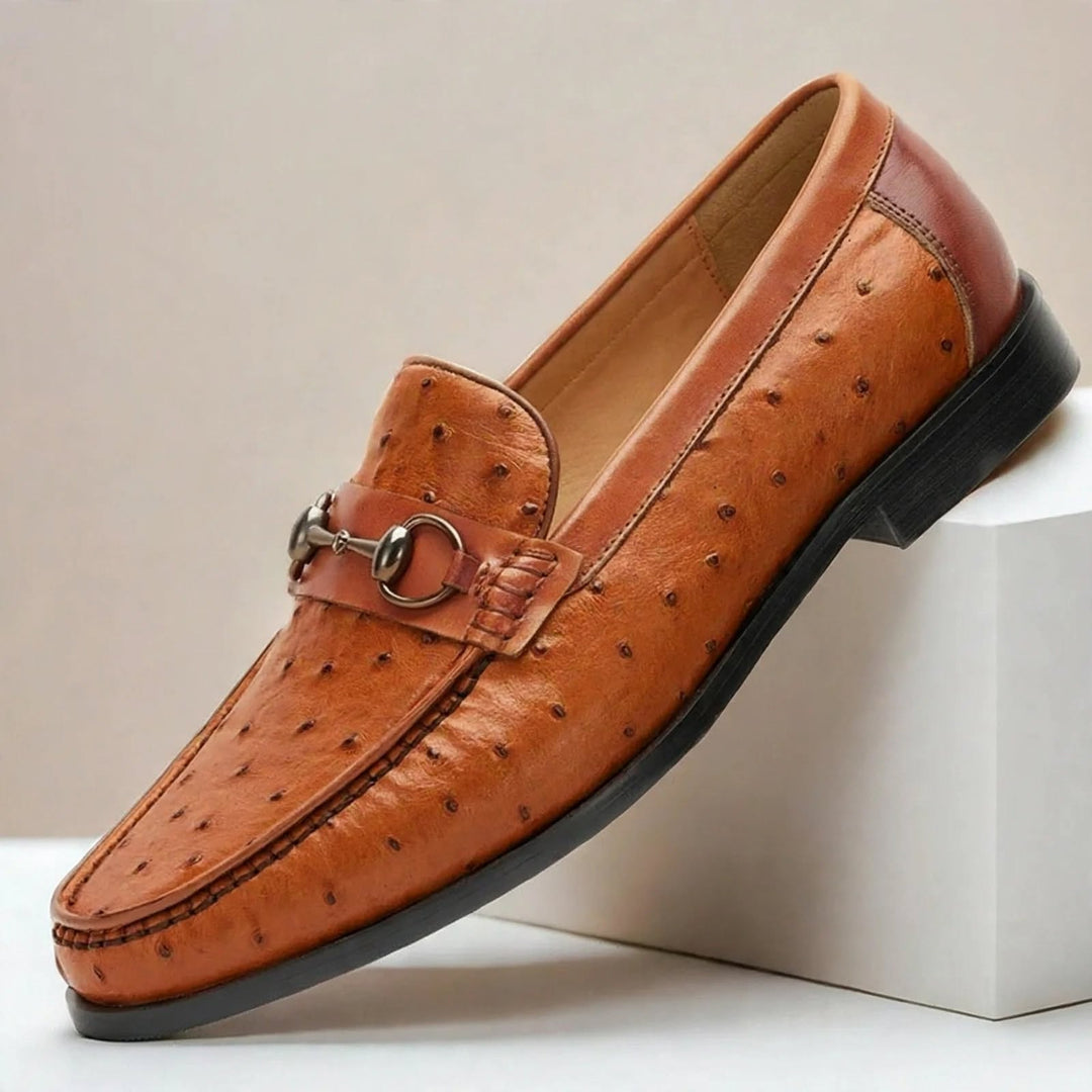 Borvani Cowhide Leather Loafers