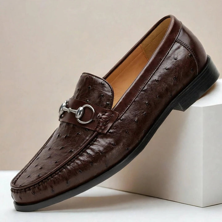 Borvani Cowhide Leather Loafers
