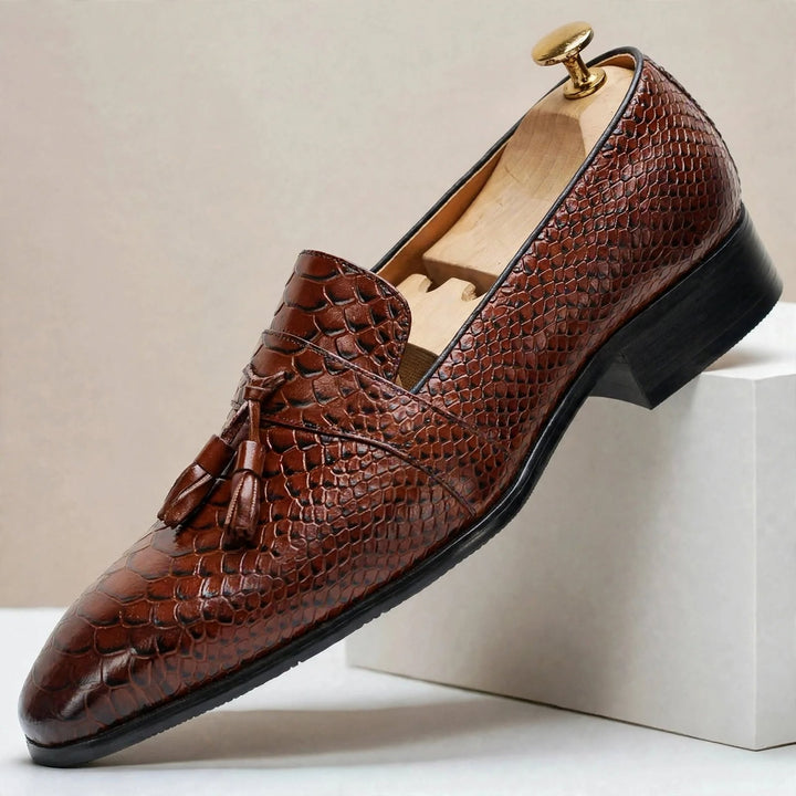 Tallario Cowhide Leather Loafers