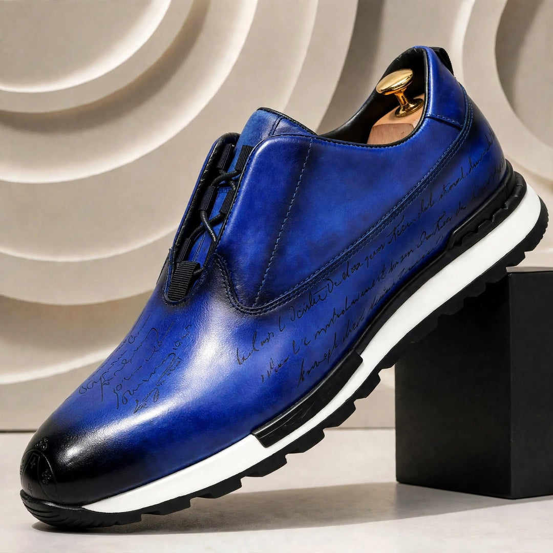 Eliano Cowhide Leather Sneakers