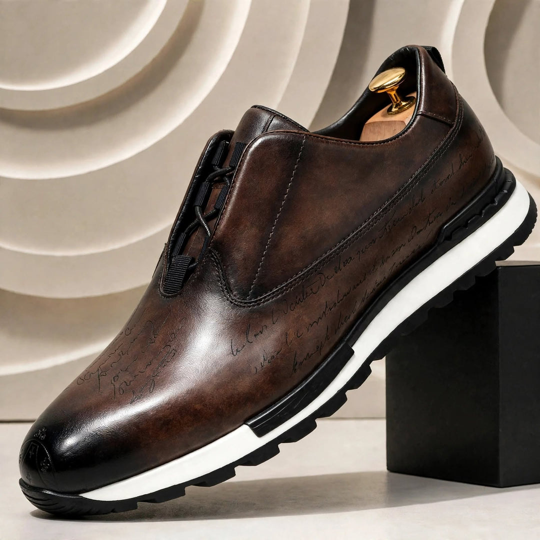 Eliano Cowhide Leather Sneakers