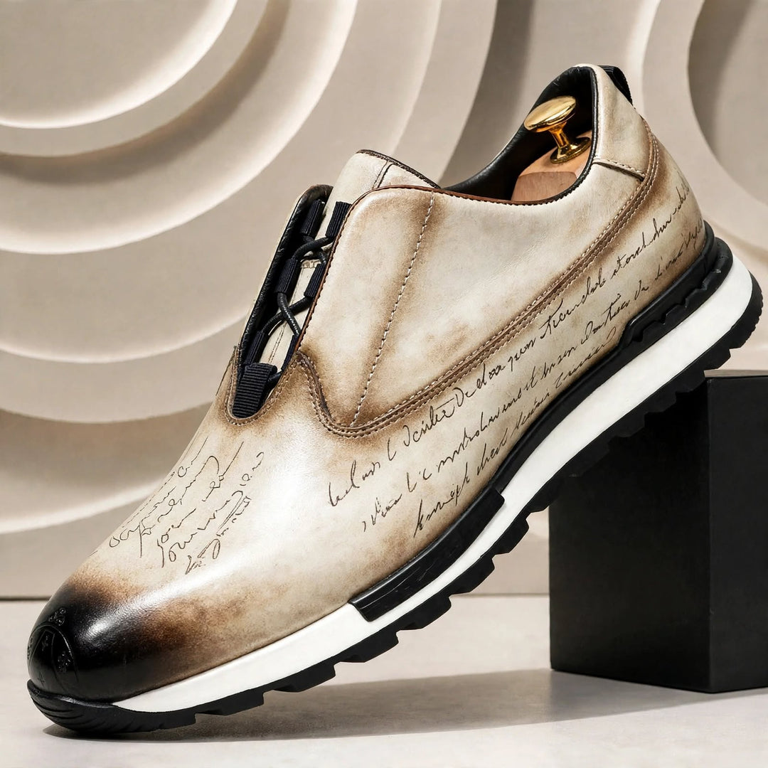 Eliano Cowhide Leather Sneakers