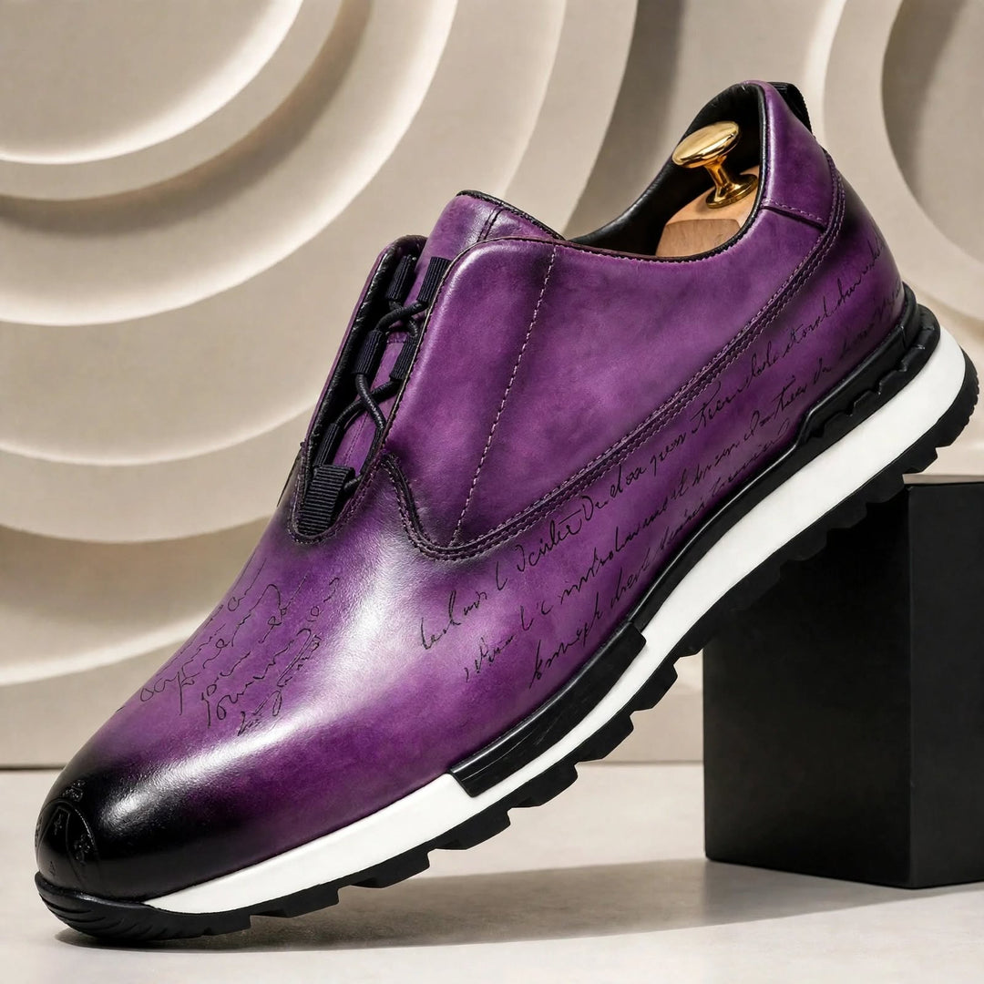 Eliano Cowhide Leather Sneakers