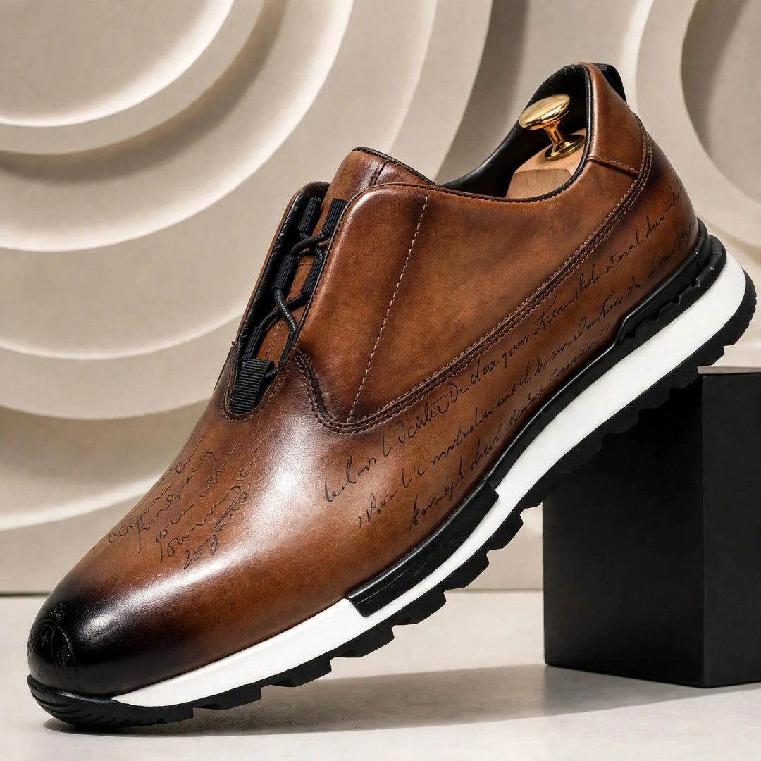 Eliano Cowhide Leather Sneakers