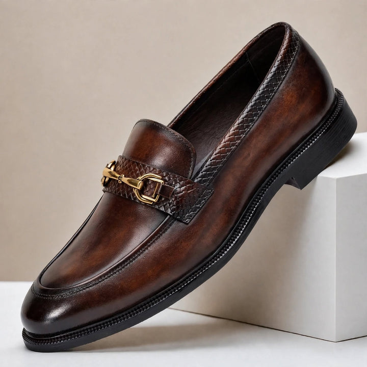 Galenzo Cowhide Leather Loafers