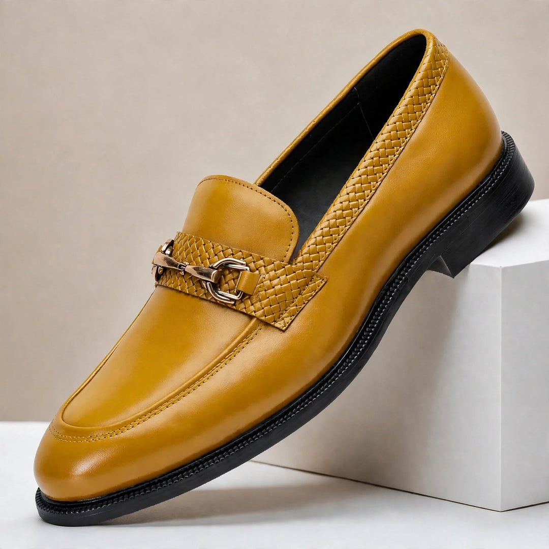 Galenzo Cowhide Leather Loafers