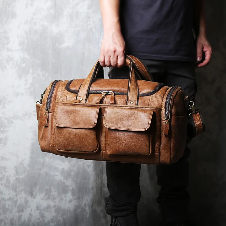 Callum Bay Genuine Leather Duffle Bag