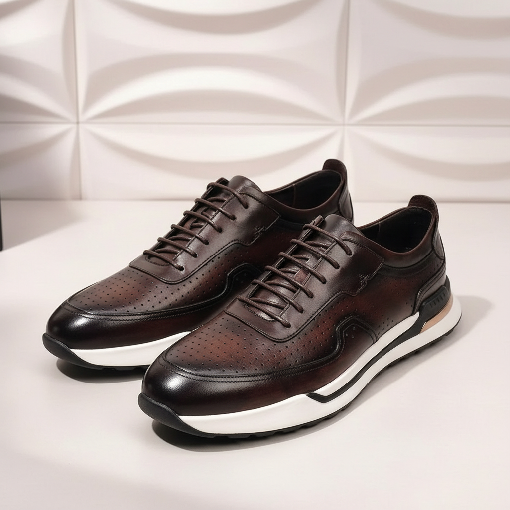 Valencia Cowhide Leather Sneakers