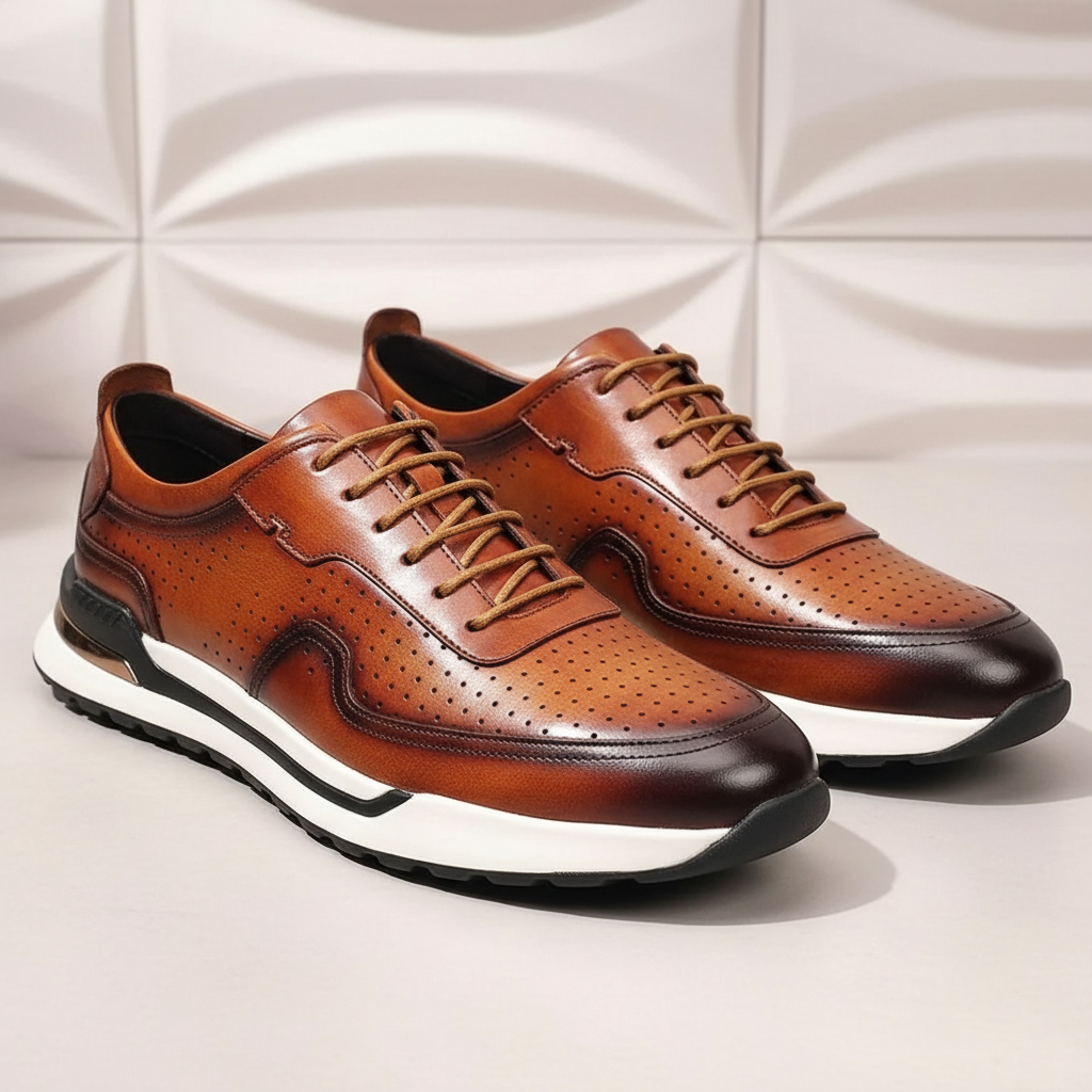 Valencia Cowhide Leather Sneakers
