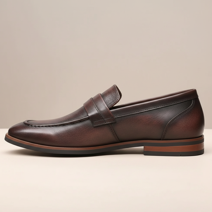 Alfero Cowhide Leather Loafers