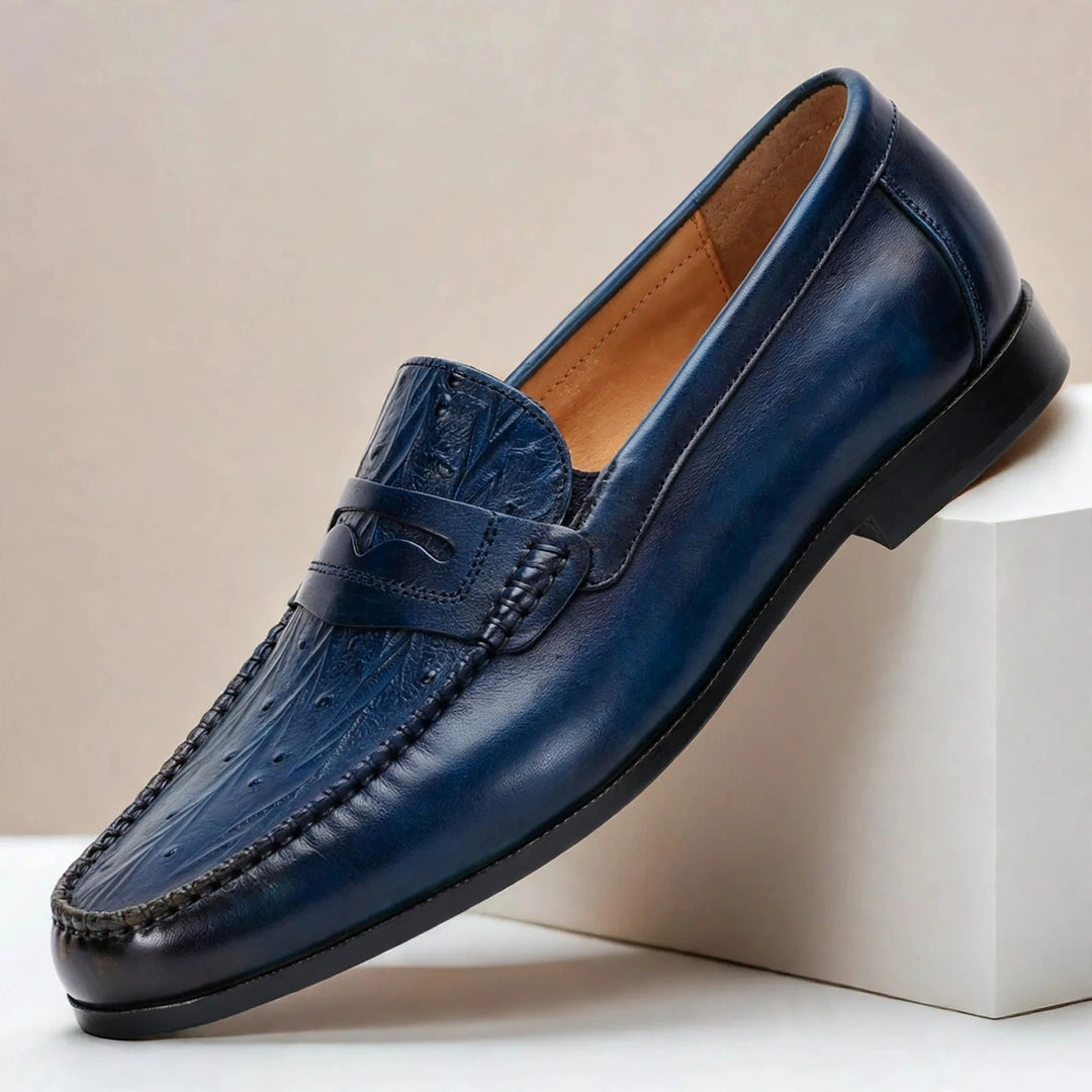 Corvani Cowhide Leather Loafers