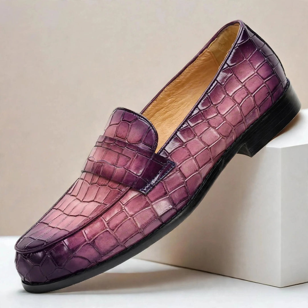 Lastello Cowhide Leather Loafers