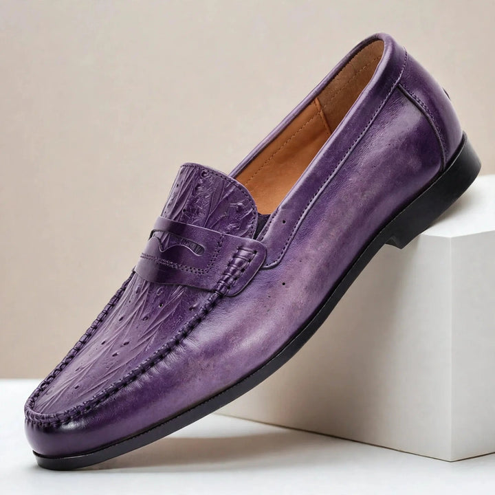 Corvani Cowhide Leather Loafers