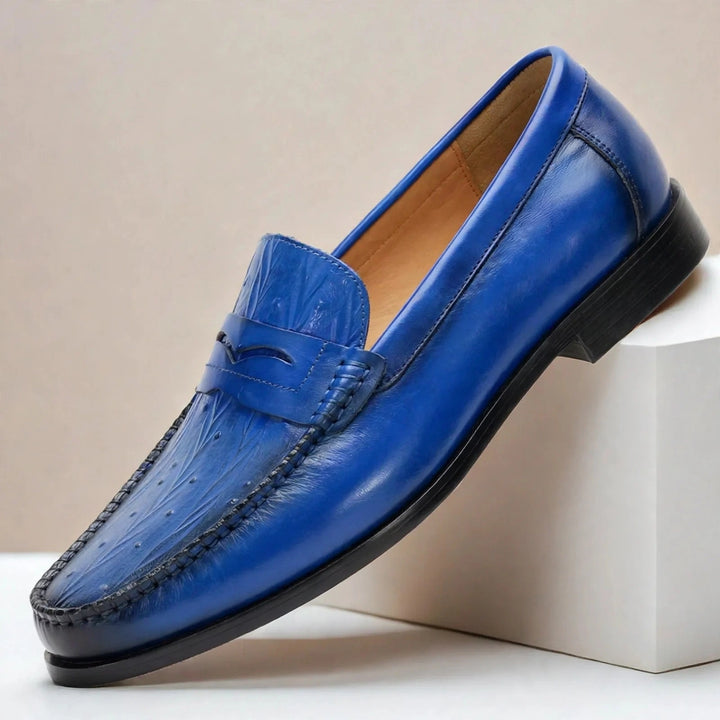 Corvani Cowhide Leather Loafers