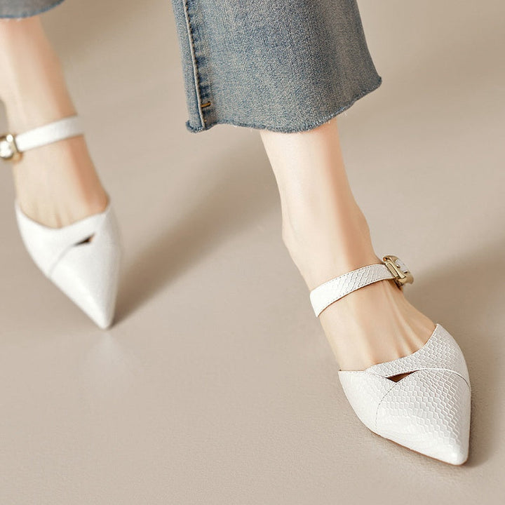 Veloura Genuine Leather Mules